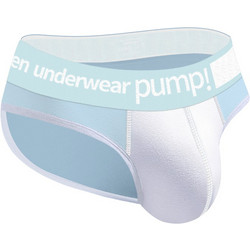 PUMPCLUB Brief - Men's Underwear White Blue