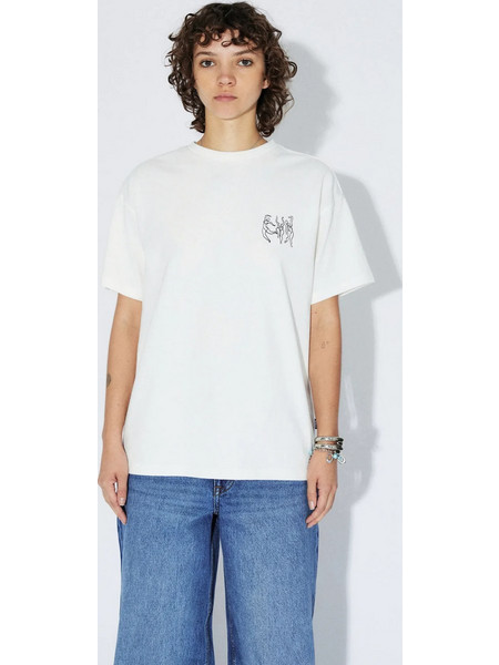 Dr. Denim Trooper Tee Unisex Κοντομάνικη Μπλούζα Cotton Relaxed Fit - Off White Dance 2411115-BG3-004