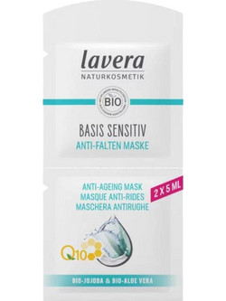 Lavera Basis Sensitiv Q10 Κρεμώδης Μάσκα Προσώπου για Ενυδάτωση & Αντιγήρανση με Αλόη 10ml
