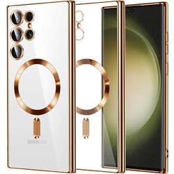 Techsuit Luxury Crystal MagSafe Back Cover Gold (Samsung Galaxy S23 Ultra)