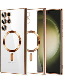 Techsuit Luxury Crystal MagSafe Back Cover Gold (Samsung Galaxy S23 Ultra)