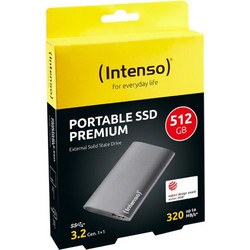 Intenso Premium 512GB Εξωτερικός Σκληρός Δίσκος SSD 1.8" USB 3.0 Anthracite
