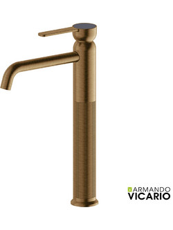 Μπαταρία Νιπτήρα Υψηλή με Βαλβίδα Clic-Clac Lumiere Vicario Antique Brass