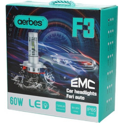 2x LED Λάμπες Αυτοκινήτου H4 F3 - 60W, 7200LM - AERBES AB-F3-H4