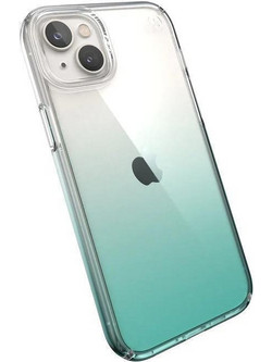 SPECK IPHONE 14 PLUS/ IPHONE 15 PLUS CASE (150122-9594) PRESIDIO PERFECT CLEAR OMBRE (CLEAR/FANTASY TEAL FADE)