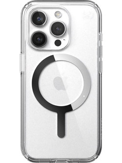 SPECK (150559-3240) IPHONE 15 PRO MAGSAFE CASE, PRESIDIO CLEAR (CLEAR/CLEAR/CHROME FINISH/SERENE SILVER)