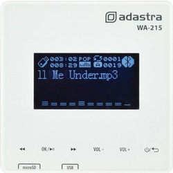 Adastra WA-215 Επιτοίχιος Ενισχυτής με Media Player και Bluetooth 2 x 15W RMS (Τεμάχιο)