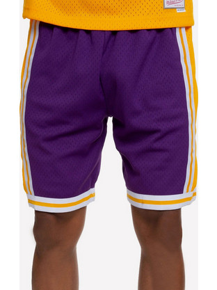 Mitchell & Ness Los Angeles Lakers 1984-8 Αθλητική Ανδρική Βερμούδα Μωβ SMSHGS18235-LAL84