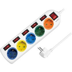 LogiLink LPS258 x5 Schuko Switch