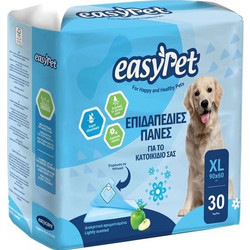 EasyPet Επιδαπέδιες Πάνες Σκύλου με Αυτοκόλλητο XL 90x60cm, 30τεμ