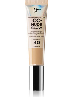 It Cosmetics CC+ Nude Glow lightweight Serum Fair Light Liquid Foundation SPF40 32ml