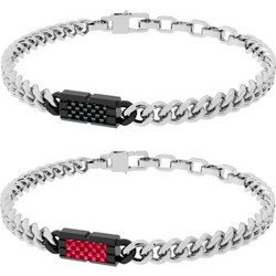 Rosso Amante Ανδρικό Βραχιόλι Χειροπέδα από Ατσάλι UBR684GR