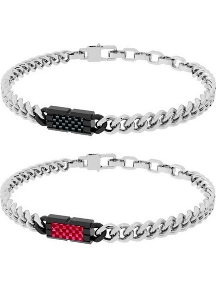 Rosso Amante Ανδρικό Βραχιόλι Χειροπέδα από Ατσάλι UBR684GR