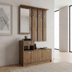 Έπιπλο εισόδου Raynold Megapap χρώμα καρυδί 100x30x180εκ