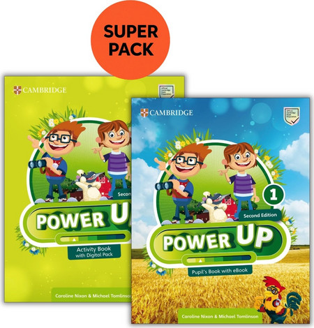 POWER UP 1 SUPER PACK 1 (SB + WB + WORDLIST) 2ND ED