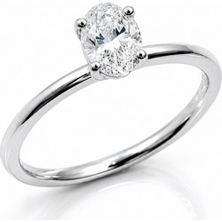 Μονόπετρο Δαχτυλίδι Κ18 με Oval Πέτρα 0,40ct GIA - Mar & Co Diamonds