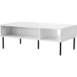 Cama Meble Palazzo Bis Τραπεζάκι Σαλονιού White Matte Μ110xΠ60xΥ40cm 400028