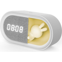 INGRID BUNNY LED LIGHT ALARM CLOCK white