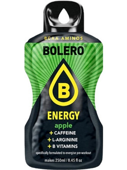 Bolero Energy Apple (Μήλο) Ενεργειακό Ρόφημα χωρίς Ζάχαρη σε Σκόνη 7gr