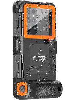 Tech-Protect IPX8 Αδιάβροχη Θήκη έως 6.7" - Μαύρο/Πορτοκαλί