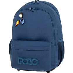 Polo Pins Σχολική Τσάντα Πλάτης Δημοτικού Navy Μπλε 901059-5200