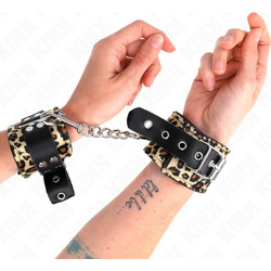 Kink Real Leather Χειροπέδες Leopard