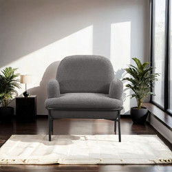 Papatya Πολυθρόνα Γκρι Wing Chair Aster