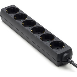 Πολύπριζο ProCable 6 Θέσεων 3m Black 41226