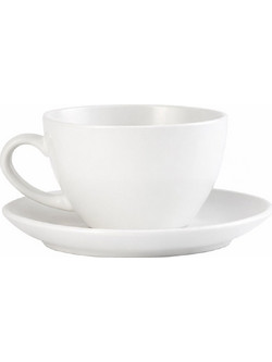 Φλυτζάνι Cappuccino Με Πιατάκι Morgan Jumbo OW2058K6 16x16x8,5cm 400ml White Espiel Πορσελάνη
