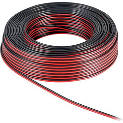 POWERTECH καλώδιο ήχου 2x 0.75mm CAB-SP004, CCA, 10m, μαύρο & κόκκινο