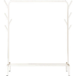 Κρεμάστρα δαπέδου HUH-0127, μεταλλική, 110x40x150cm, λευκή
