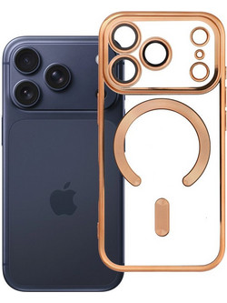 Case for iPhone 17 Pro / 18 Pro Electro Mag Cover compatible with MagSafe gold