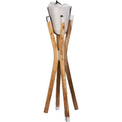 Σαμπανιέρα Επιδαπέδια GET453 36x103cm Natural-Silver Espiel Ατσάλι,Ξύλο
