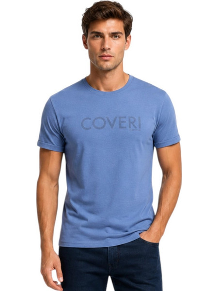 Coveri Moving - Ανδρικό Κοντομάνικο Μπλουζάκι T-Shirt TJ5015-JEANS Μπλε
