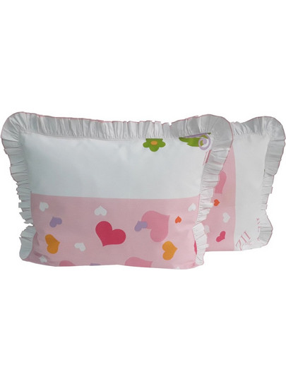 Μαξιλαροθήκες Σετ 2τμχ 35x45cm Beboulino Pink Hearts