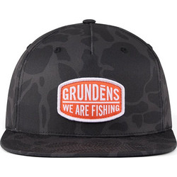 Grundens We Are Fishing Camo Trucker Καπέλο Jockey με Δίχτυ Snapback Μαύρο Παραλλαγής