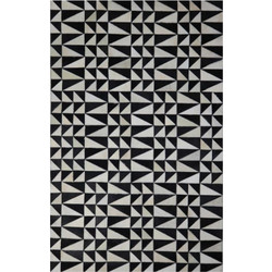 In The Box Χαλί Ορθογώνιο Μάλλινο 120x200cm Black White