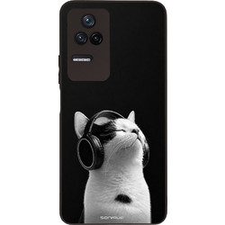 Sonique Men's Edition Θήκη με Σχέδιο «Audio Kitten - White» (Xiaomi Poco F4 5G)