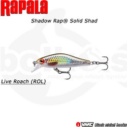 Rapala Shadow Rap Solid Τεχνητό Δόλωμα Ψαράκι Συρτής 5cm 5.5gr ROL