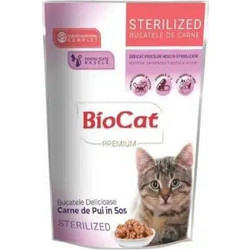 BioCat Adult Sterilised with Chicken in Gravy 85gr