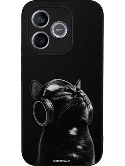 Sonique Men's Edition Θήκη (Honor 600 Lite 5G) με Σχέδιο «Audio Kitten - Black»