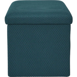 Σκαμπό Home Deco Factory Atom Πτυσσόμενο με Αποθηκευτικό Χώρο 38x38x38cm Blue HD0504