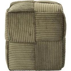 Σκαμπό Πουφ Home Deco Factory Scott 36x36x38cm Green HD0541