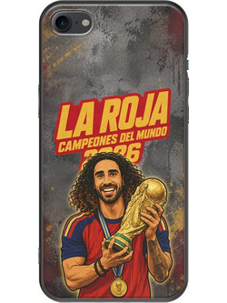 Θήκη La Roja Campeones del Mundo - Marc Cucurella iPhone SE (2022) 5G Black TPU (Μαύρη Σιλικόνη)