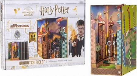 DIY Φωτιζόμενος Βιβλιοστάτης Diorama - Harry Potter: Tiny Adventures, Quidditch Pitch (23cm)