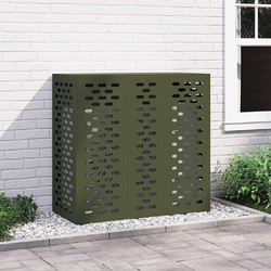 vidaXL Κάλυμμα κλιματιστικού Σκ - λαδί, 110-x-50-x-105-εκ