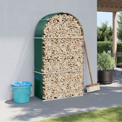 vidaXL Θήκη για Κορμούς από Ατσάλι - πράσινο, 120 x 45 x 210 cm
