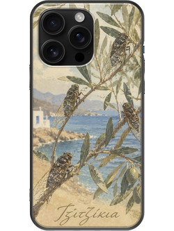 Θήκη Kalokairi Collection - Τζιτζίκια iPhone 16 Pro Max Black TPU (Μαύρη Σιλικόνη)