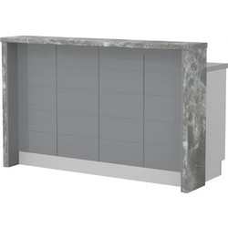 Πάγκος νησίδας Hudson-Μήκος: 160 εκ.Γκρι-Siena Marble