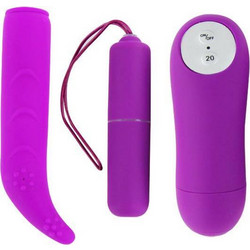 Baile Buller Magic x20 Δονητής G-Spot για Ζευγάρια με Τηλεχειριστήριο 9.5cm Μωβ